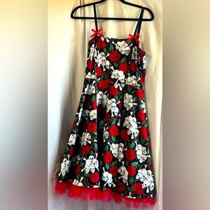 Poison Candy skull&rose cotton dress L